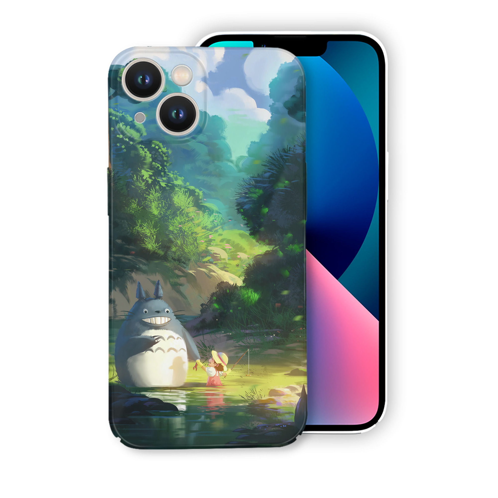 （画像用） となりのトトロ 草壁メイ 草壁サツキ My Neighbor Totoro Satsuki Kusakabe Mei Kusakabe 【iPhone 14シリーズ対応】ハードケース